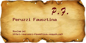Peruzzi Fausztina névjegykártya